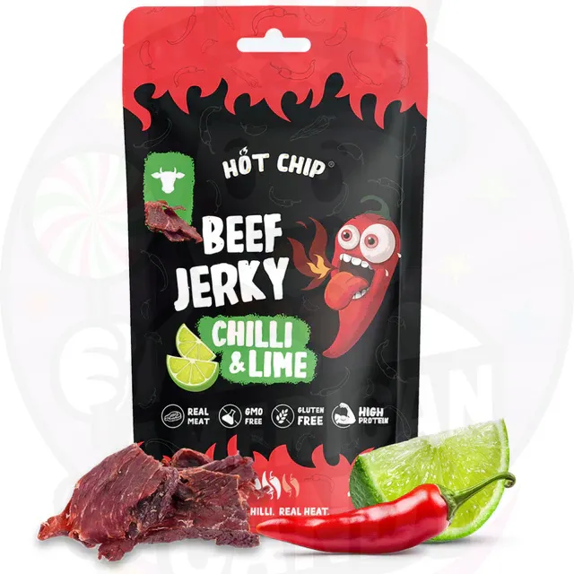 Hot Chip Beef Jerky Chilli & Lime 25g