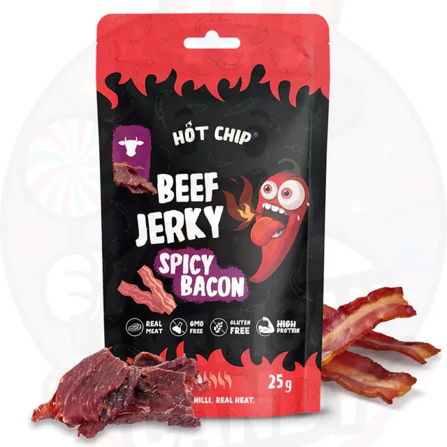 Hot Chip Beef Jerky Spicy Bacon 25g