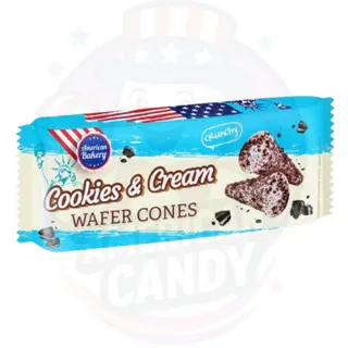 American Bakery Wafer Cones Cookies & Cream 100gr