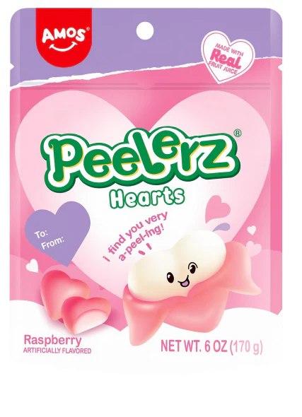 Amos Peelerz Gummy Hearts 65g